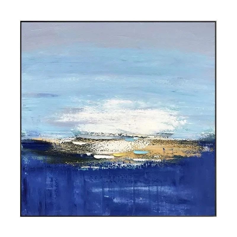 Textured Blue Scenic - extra large statement piece for lobby